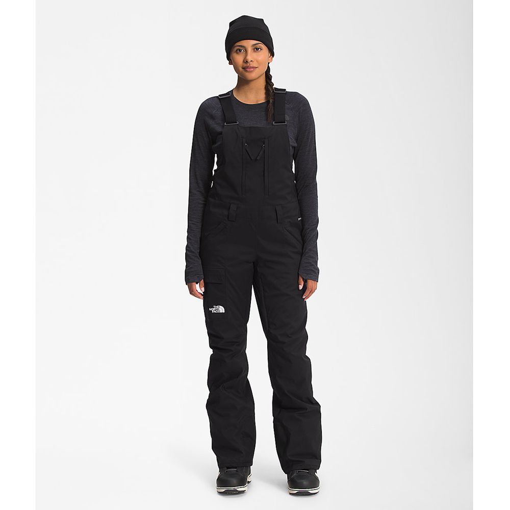 The North Face Ski Pants Womens Australia - The North Face Freedom Insulated Bib Black (CWB-502148)